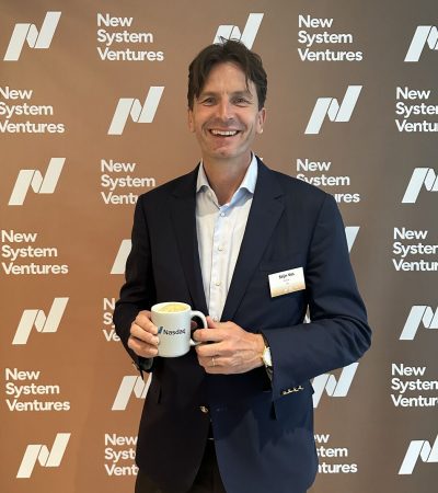 Image of Stijn Vos at Nasdaq ceremony